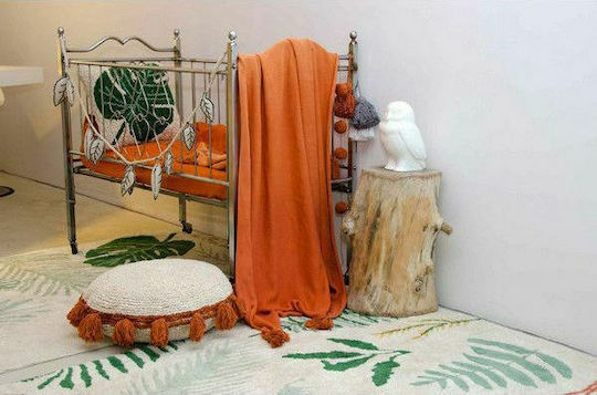 Lorena Canals Rotund Pernă decorativă pentru copii Circle Alb Terracota Roșu D50buc