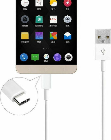 Huawei AP51 USB 2.0 Cable USB-C male - USB-A Λευκό 1m Bulk