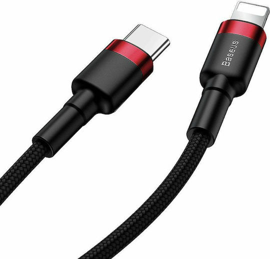 Baseus Cafule Lightning Braided USB-C to Lightning Cable 18W Red 1m (CATLKLF-91)