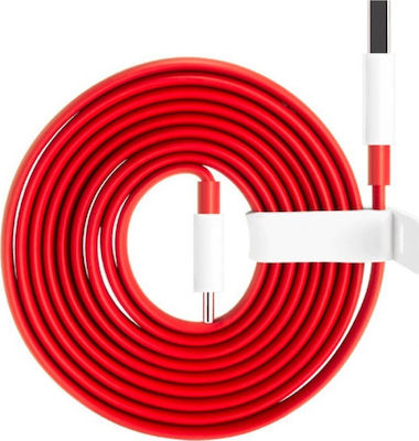 OnePlus Flat USB 2.0 Cable USB-C male - USB-A male 30W Red 1m (0202003201)