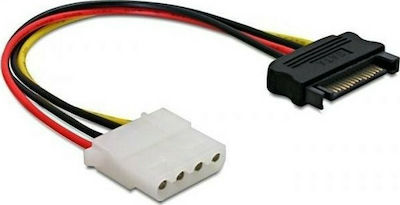 DeLock 15-Pin Sata - 4-Pin Molex Cable 0.12m Multicolour (60115)