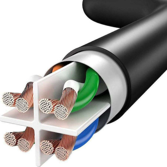 Baseus U/UTP Cat.6 (Gigabit) Καλώδιο Δικτύου Ethernet 15m Μαύρο