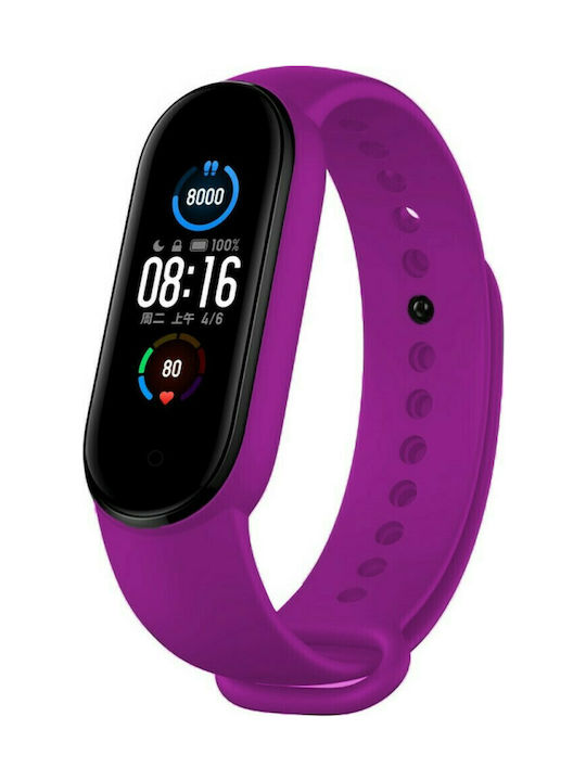 Mi Band 5 Λουράκι Σιλικόνης Μωβ (Mi Smart Band 5/Mi Smart Band 6)