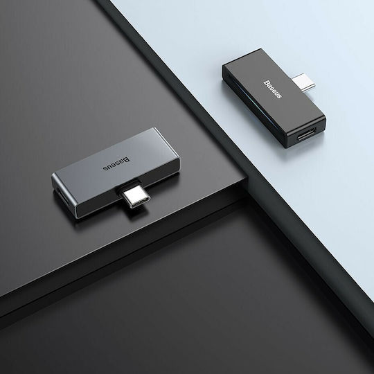 Baseus CATL57-0A Convertor USB-C Masculin În 3.5mm / USB-C Feminin Gri