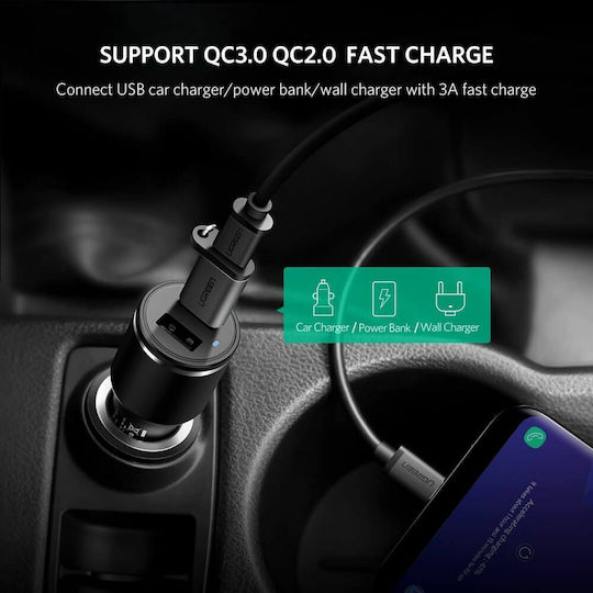 Ugreen Конвертор USB-A мъжки към USB-C женски Черен 1бр 50533