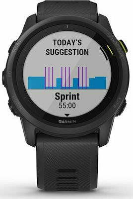 Garmin Forerunner 745 44mm Αδιάβροχο Smartwatch με Παλμογράφο