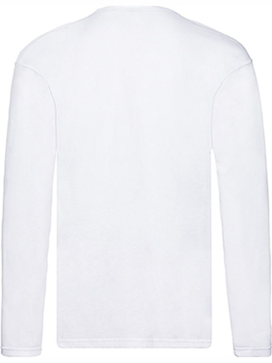 Fruit of the Loom Original Men's Long Sleeve Promotional Blouse White