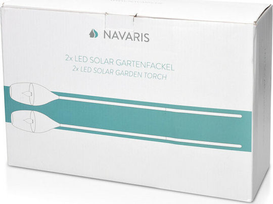 Navaris Σετ 2 Καρφωτά Ηλιακά Φωτιστικά Πυρσοί με Φωτοκύτταρο IP44
