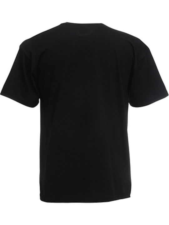 Fruit of the Loom Original T Ανδρικό Διαφημιστικό T-shirt Κοντομάνικο σε Μαύρο Χρώμα
