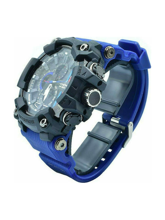 Expcni Watch Battery with Blue Rubber Strap