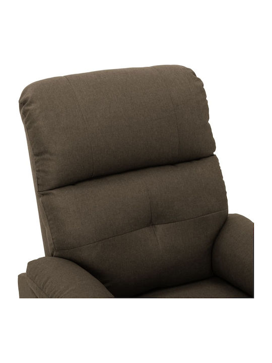 Πολυθρόνα Relax Massage με Υποπόδιο Καφέ 76x90x100cm