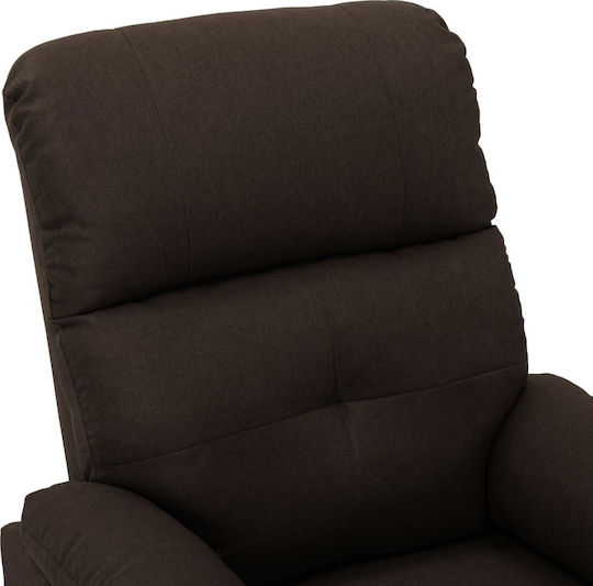 Πολυθρόνα Relax Massage με Υποπόδιο Σκούρο Καφέ 76x90x100cm
