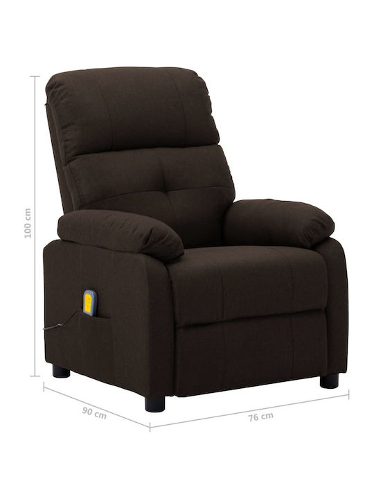Relaxsessel Friseurwaschbecken mit Fußhocker Dark Brown 76x90x100cm