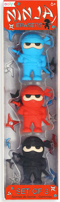 Ooly Eraser Set for Pencil and Pen Ninja 3pcs