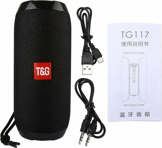 T&G TG-117 Ηχείο Bluetooth 5W με Ραδιόφωνο και Διάρκεια Μπαταρίας έως 4 ώρες Μαύρο