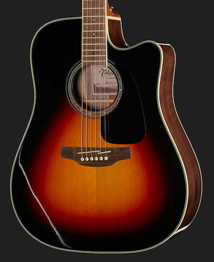 Takamine Semi-Akustik Gitarre GD51CE-BSB Dreadnought Ausschnitt Sunburst