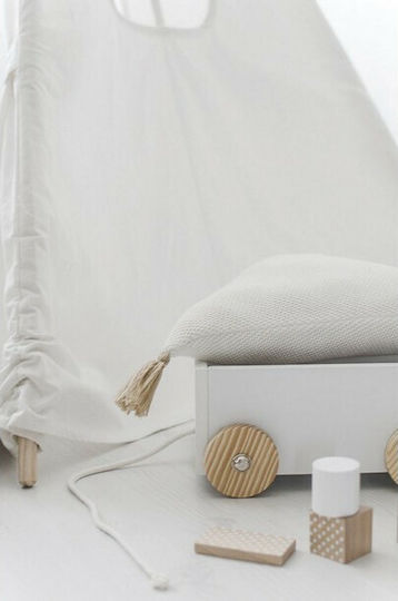 Jabadabado Handmade Crib Decorative Pillow Triangle White 38x38cm