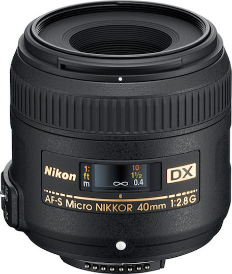 Nikon Crop Φωτογραφικός Φακός AF-S DX Micro Nikkor 40mm f/2.8G Standard / Macro για Nikon F Mount Μαύρος