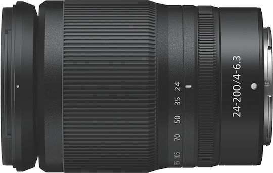 Nikon Full Frame Φωτογραφικός Φακός 24-200mm f/4-6.3 VR Standard Zoom / Wide Angle για Nikon Z Mount Μαύρος