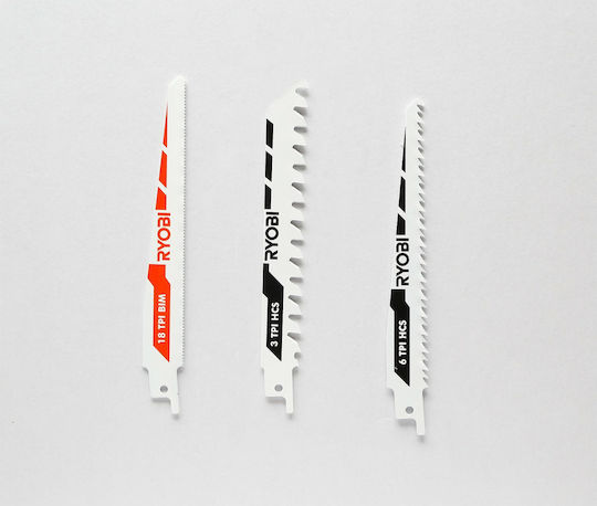Ryobi RAK3RBWM Jig Saw Blade for Wood 152mm 3pcs 5132002813