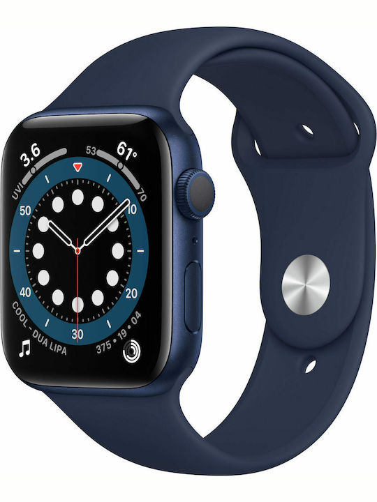 Apple Watch Series 6 Aluminium 40mm Αδιάβροχο με Παλμογράφο (Blue)