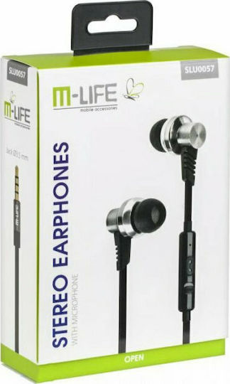 M-Life SLU0057 In-ear Handsfree με Βύσμα 3.5mm Μαύρο