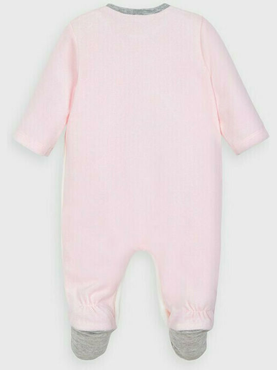 Mayoral Baby Bodysuit Set Long-Sleeved Velvet Pink