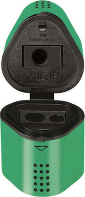 Faber-Castell Grip Plastic Triple Pencil Sharpener Green