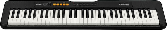 Casio Keyboard CT-S100 + Power Supply with 61 Keys Standard Touch with Music Stand Black with Power Supply with Power Supply