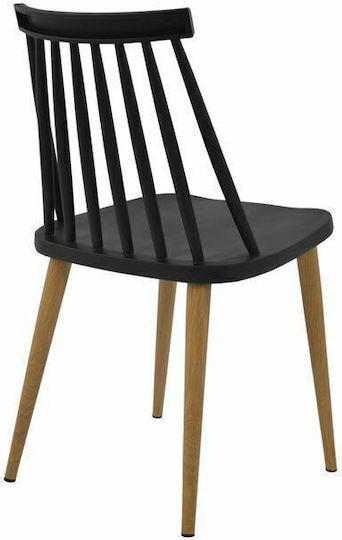 Vanessa Kitchen Polypropylene Chair Black 43x47.5x77cm