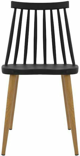 Vanessa Kitchen Polypropylene Chair Black 43x47.5x77cm