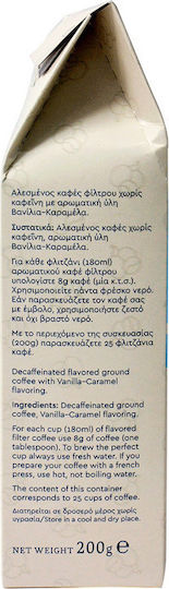 Coffeeway Filterkaffee Entkoffeiniert Arabica Vanille & Karamell Gemahlen 200gr