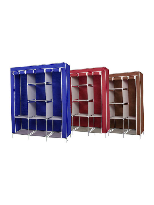 Timeless Tools Stoffschrank mit Reißverschluss und Regalen in Braun Farbe 130x45x170cm