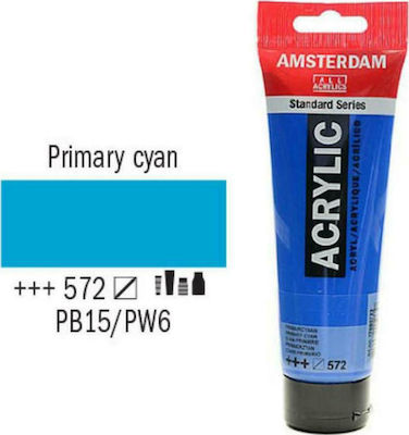 Royal Talens Amsterdam All Acrylics Standard Acrylic Paint Set Primary Cyan 572 120ml 1Stück 17095722