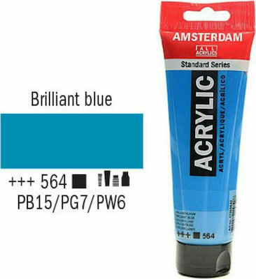 Royal Talens Amsterdam All Acrylics Standard Acrylic Paint Set Brilliant Blue 564 120ml 1pcs 17095642