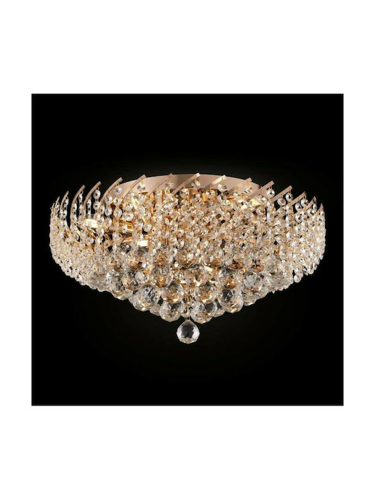 Maytoni Karolina Vintage Ceiling Light with Socket E14 with Crystals 51pcs Gold