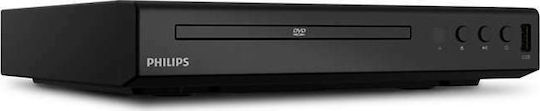 Philips DVD Player TAEP200 TAEP200/12 με USB Media Player Μαύρο