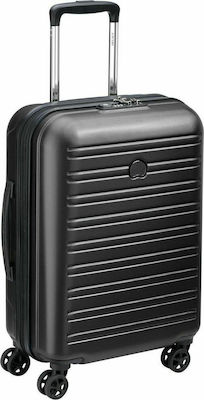 Delsey Segur 2.0 Cabin Travel Suitcase Hard Black with 4 Wheels Height 55cm.