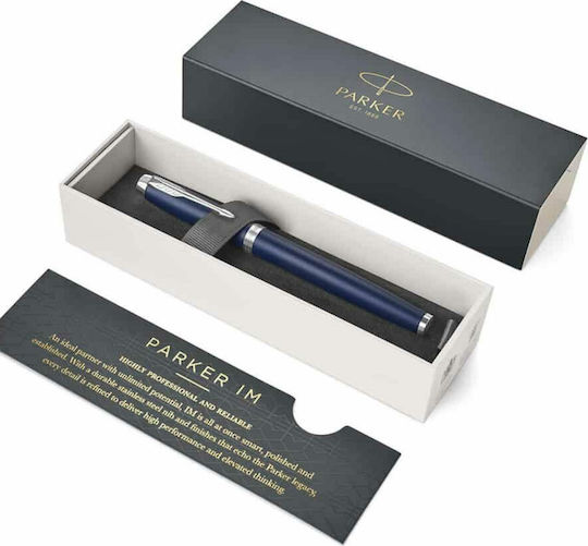 Parker I.Μ Premium Core Writing Pen Medium Blue made of Steel with 1 Replacement Nibs