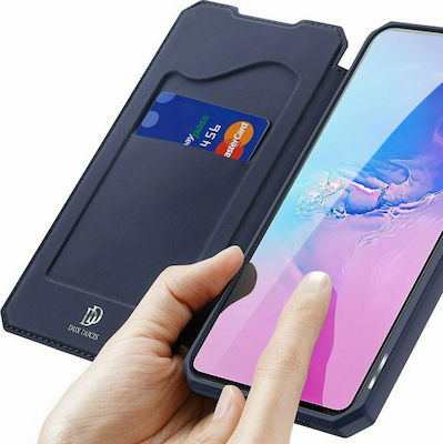 Dux Ducis Skin X Carte Piele artificială Albastru (Galaxy S10 Lite)