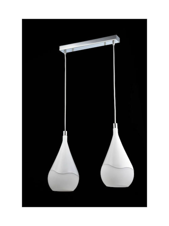 Maytoni Iceberg Pendant Light Two-Light Rail for Socket E14, E.14 White