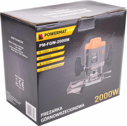 Powermat Κάθετη Φρέζα 2000W με Ρύθμιση Ταχύτητας