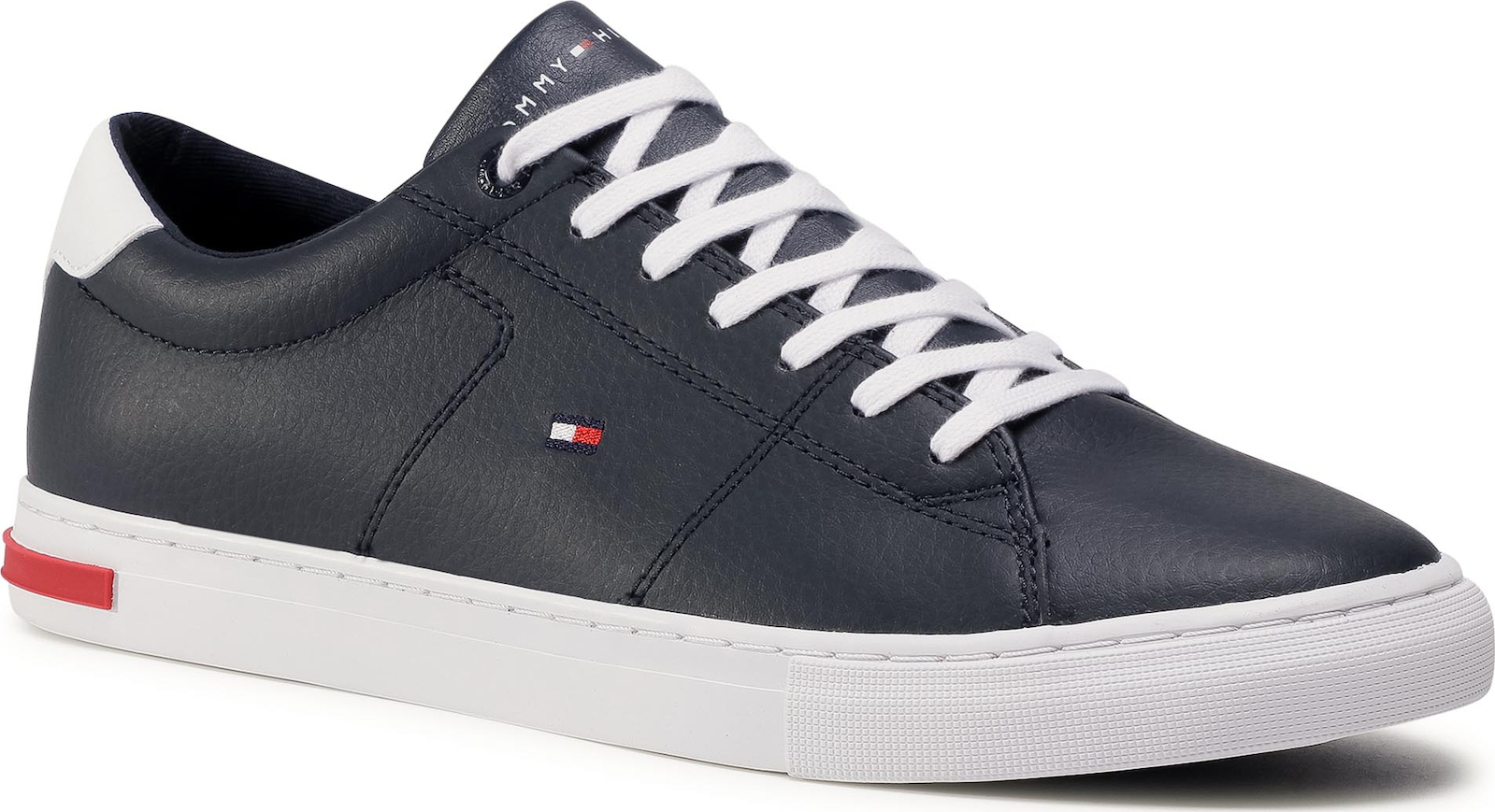 tommy hilfiger essential leather detail vulc