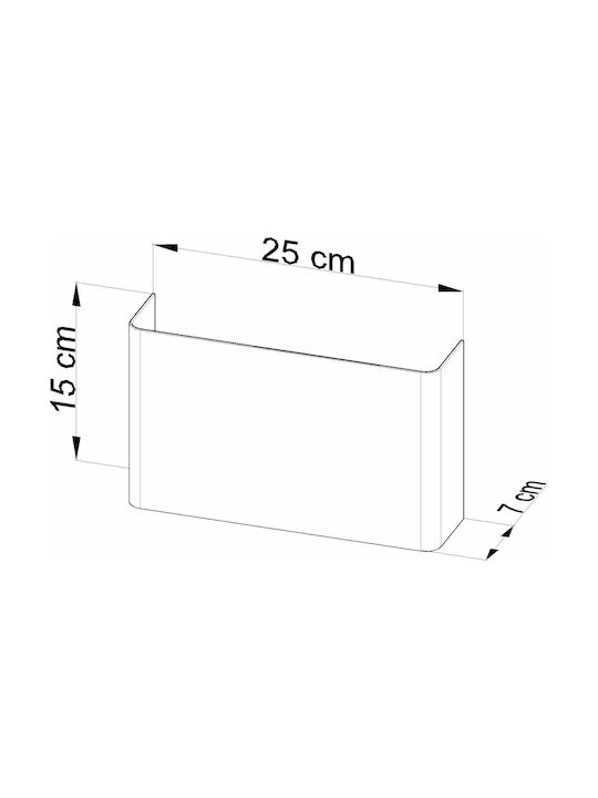 Sollux Copertura Modern Lamp Wall White 25x17x12cm
