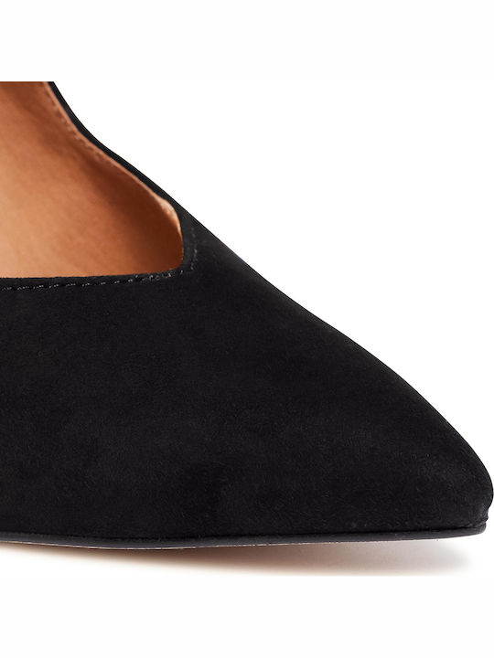 Suede Γόβες Μαύρες