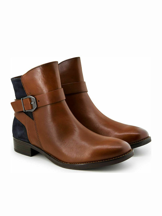 Caprice Leder Damen Knöchelstiefel Tabac Braun