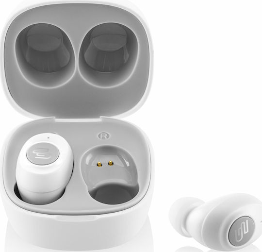 GoGEN Buddies In ear Bluetooth хендсфри Слушалки с Устойчивост на Пот и Кутийка за Зареждане Бял