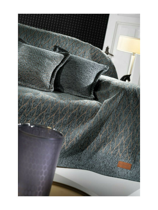 Guy Laroche Season Three-Seater Sofa Throw Chenille 180x300cm Petrol