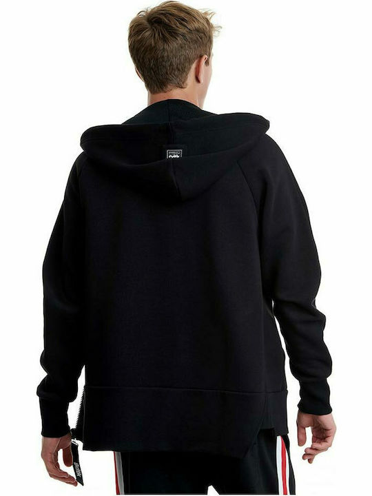 BodyTalk 1202-956922 Men's Sweatshirt Jacket with Hood and Pockets Black 1202-956922-00100