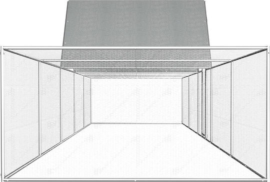vidaXL Geflügelstall aus verzinktem Stahl L10 x B2 x H2m.